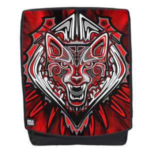 Wolf Haida Tribale Totem Ontwerp Rugtassen
