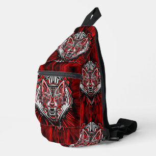 Wolf Haida Tribale Totem Ontwerp Sling Bag