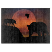 Wolf Hawk en Beer Cutting Board Snijplank (Voorkant)