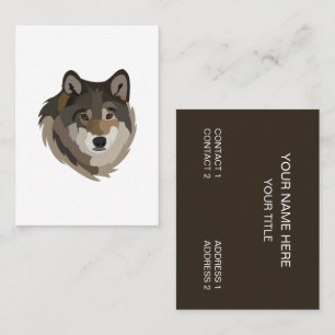 Wolf Head Animal Grey Wild Wolf Visitekaartje