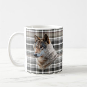 Wolf Head Cabin Mountain Gray Pset Rustic Koffiemok