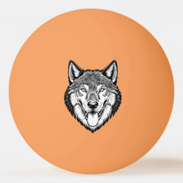 Wolf head from the front pingpongballen