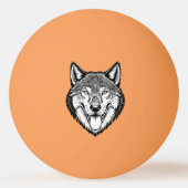Wolf head from the front pingpongballen (Achterkant)