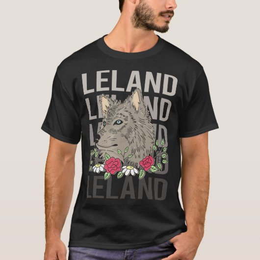 Wolf Head - Leland Naam T-shirt (Voorkant)