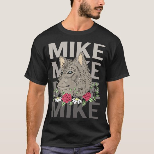 Wolf Head - Mike Naam T-shirt (Voorkant)