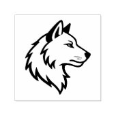 Wolf Head Profile Zelfinktende Stempel (Design)
