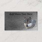 WOLF HEAD sur Carte de visite en acier brossé (Dos)