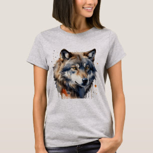 Wolf Head Wildlife Natuur Art Animal T-shirt