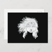 Wolf Headdress Briefkaart (Voorkant / Achterkant)