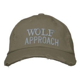 Wolf Hoed van Approachable Wolf voor HEREN Geborduurde Pet