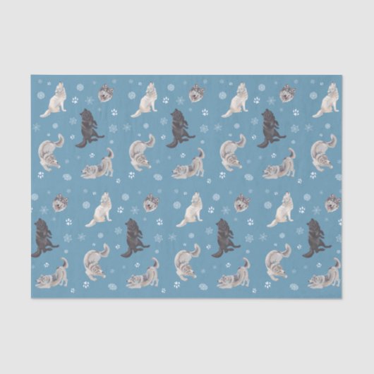 Wolf Holiday Tissue Paper Tissuepapier (Voorkant)