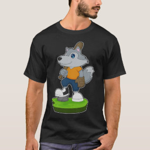 Wolf Honkbal Bat Sport T-shirt