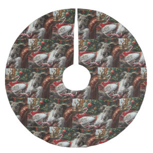 Wolf Hound Hond Kerstfeest Kerstboom Rok