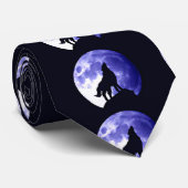 Wolf Howing à la Cravate personnalisée de la lune (Roulé)