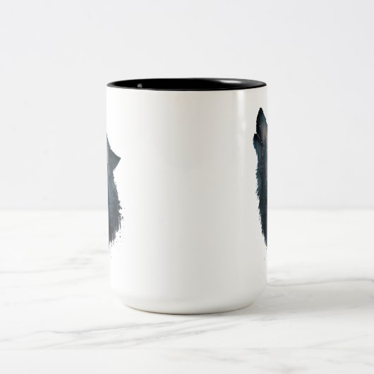 Wolf Howl Forest Moon Tweekleurige Koffiemok (Center)