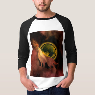 WOLF HOWLF IN SPACE MOON GALAXY T-Shirt