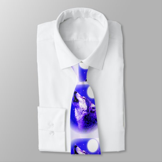 Wolf Howling à Moon Cravate (Attaché)