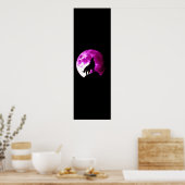 Wolf Howling at Moon Poster - Art Imaginaire (Cuisine)