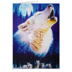 Wolf Howling bij de Full Blue Moon