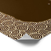 Wolf Howling bij de maan in Brown en Tan Poster (Hoek)