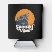 Wolf Howling bij de maonspoky Vibes Halloween Blikjeskoeler (Voorkant)