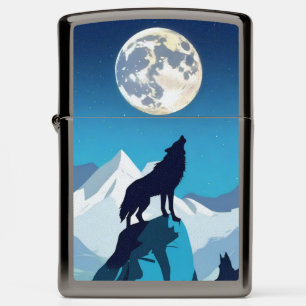 Wolf Howling bij de Volledige maan