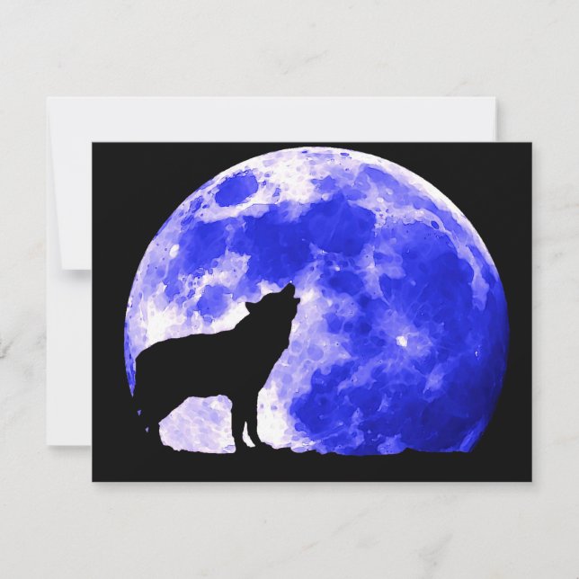 Wolf Howling bij Moon (Voorkant)