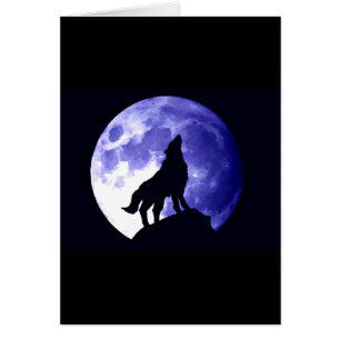 Wolf Howling bij Moon