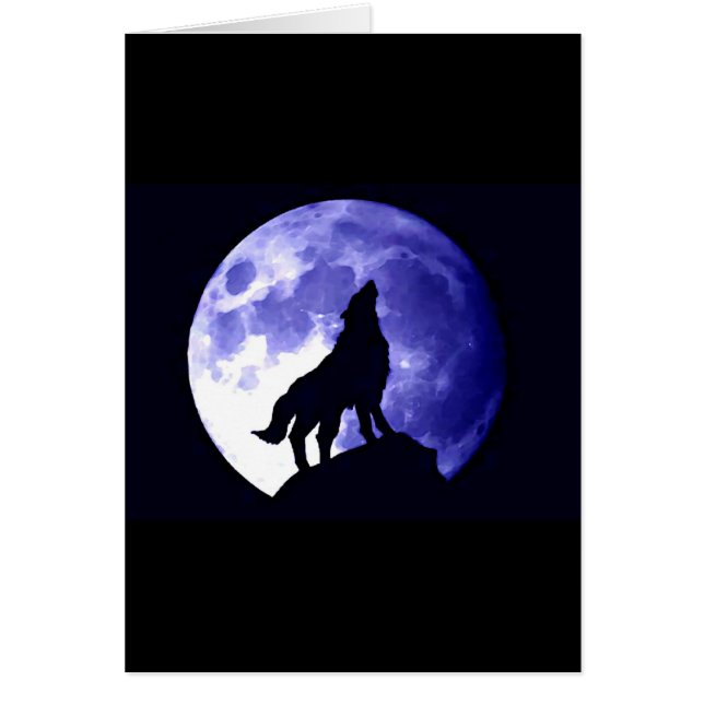 Wolf Howling bij Moon (Voorkant)