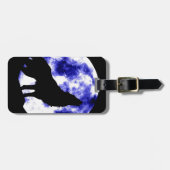 Wolf Howling bij Moon Bagagelabels (Voorkant horizontaal)