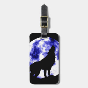 Wolf Howling bij Moon Bagagelabels
