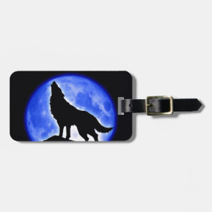 Wolf Howling bij Moon Bagagelabels