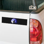 Wolf Howling bij Moon Bumpersticker (Op Truck)