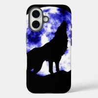 Wolf Howling bij Moon