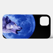 Wolf Howling bij Moon Case-Mate iPhone Case (Achterkant (horizontaal))