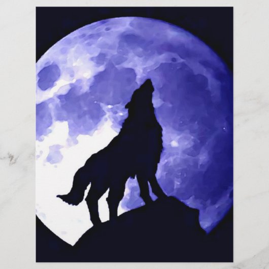 Wolf Howling bij Moon Flyer (Voorkant)