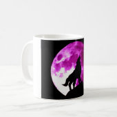 Wolf Howling bij Moon Koffiemok (Voorkant links)