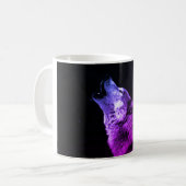 Wolf Howling bij Moon Koffiemok (Voorkant links)