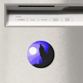 Wolf Howling bij Moon Magneet (Insitu (Vaatwasser))