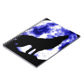 Wolf Howling bij Moon Notitieboek (Linkerzijde)