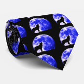 Wolf Howling bij Moon Stropdas (Opgerold)