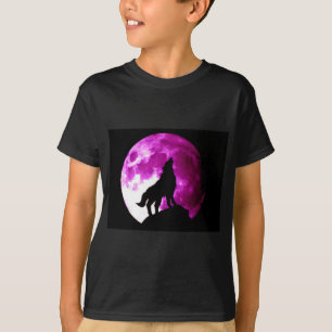 Wolf Howling bij Moon T-shirt