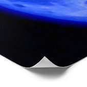 Wolf Howling Blue Full Moon Poster (Hoek)