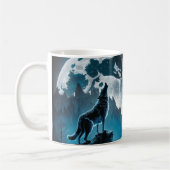 Wolf Howling Coffee Mug (Gauche)