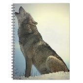 Wolf Howling in Snow Notitieboek (Voorkant)