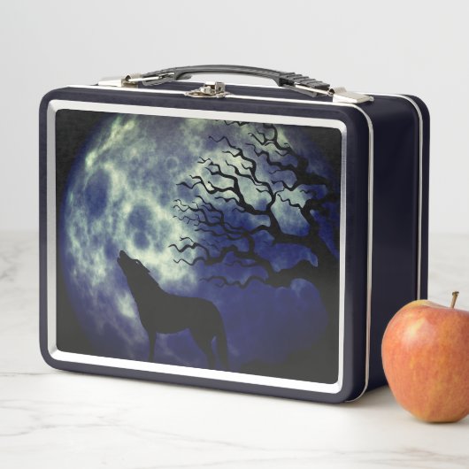 Wolf Howling in The Moon Lunchbox (In situ)