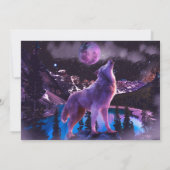 Wolf Howling | Invitation d'Halloween (Dos)