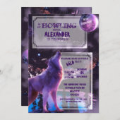 Wolf Howling | Invitation d'Halloween (Devant / Derrière)