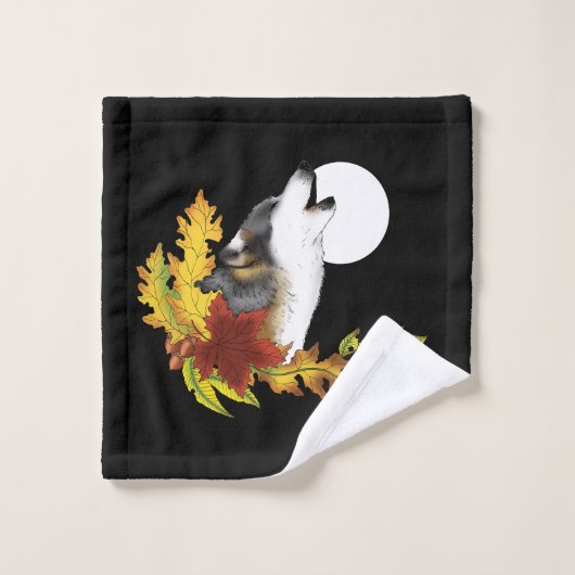 Wolf Howling Moon (Gant de toilette)