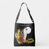 Wolf Howling Moon Crossbody Tas (Achterkant)